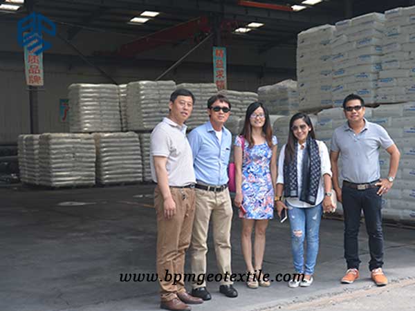 filament woven Geotextile customer
