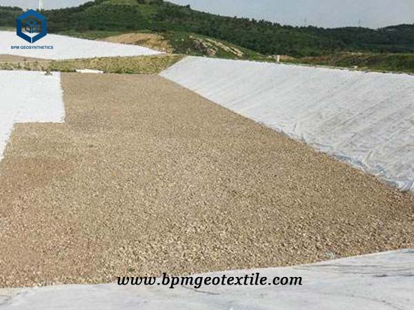 pp nonwoven geotextile for lake protection in Mongolia