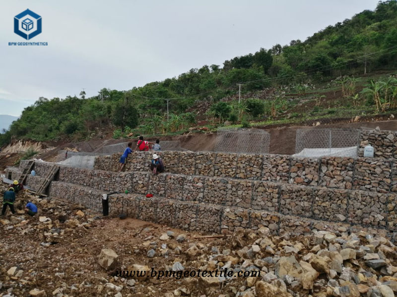 Needle Punched Non Woven Fabric for Slope Stabilization Project in Myanmar