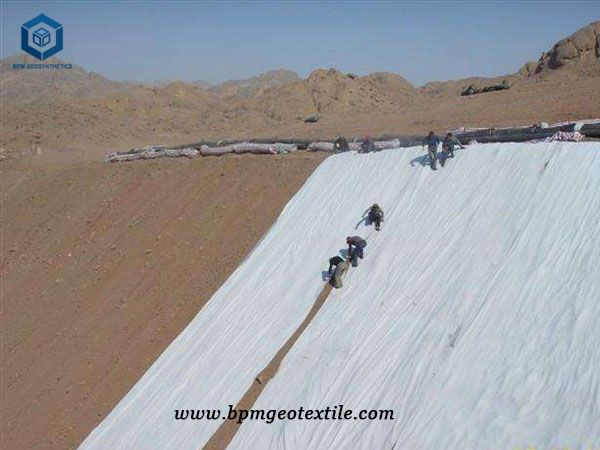Polyester Geotextile Fabric for Slope Protection project in Indonesia