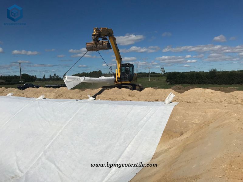 Continuous Filament Geotextile Roll for Cow Effluent Pond Project in New Zealand