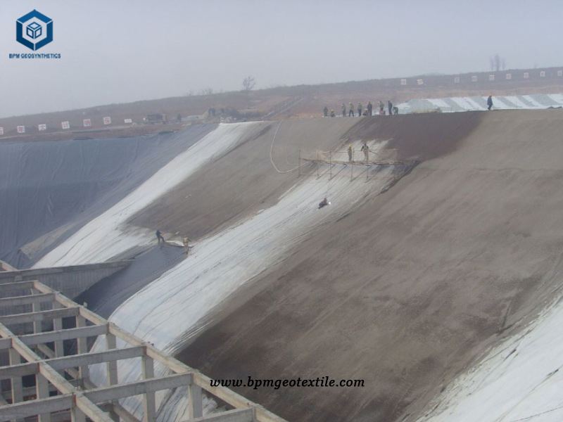 Geotextile drainage fabric for Dam Construction Project in Indonesia