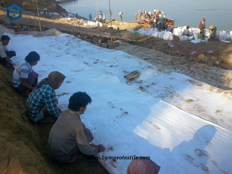Needle Punched Nonwoven Geotextile for Roadbed Reinforcement Project in Vietnam