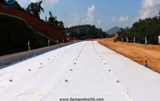 Nonoven Geotextile Mesh Used for Indonesia Road Pavement Project in Indonesi